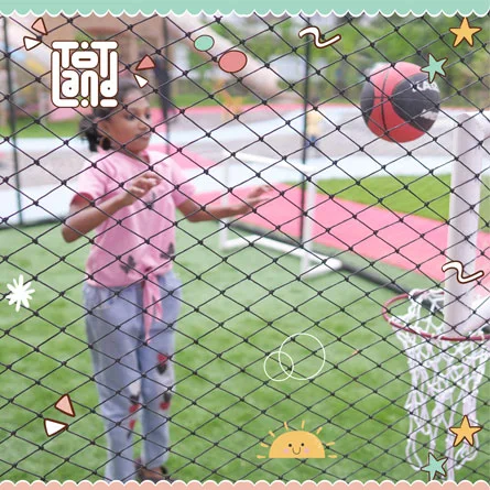 A group of kids enjoying a collaborative game in Totland’s play area